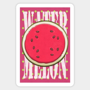 Watermelon Retro fruit Poster Sticker